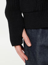 Andersen-Andersen - Navy Full-Zip Pockets Knitwear in Black