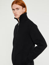 Andersen-Andersen - Navy Full-Zip Pockets Knitwear in Black