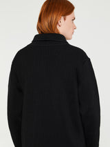 Andersen-Andersen - Navy Full-Zip Pockets Knitwear in Black