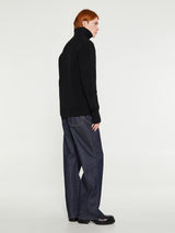 Andersen-Andersen - Navy Full-Zip Pockets Knitwear in Black