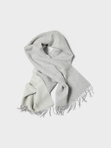 Acne Studios - Logo Wool Scarf in Light Grey Melange and White