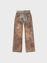 Acne Studios - Printed Jeans in Blue and Brown