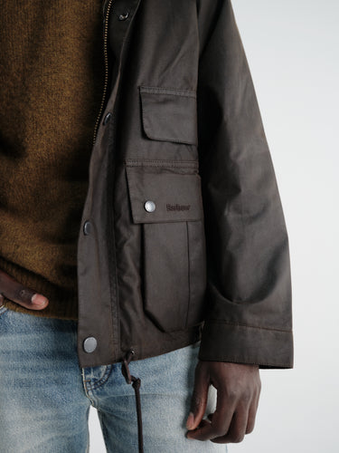 Barbour - Barbour Modified Ursula Wax Jacket in Dark Brown