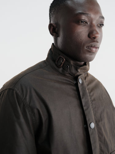 Barbour - Barbour Modified Ursula Wax Jacket in Dark Brown