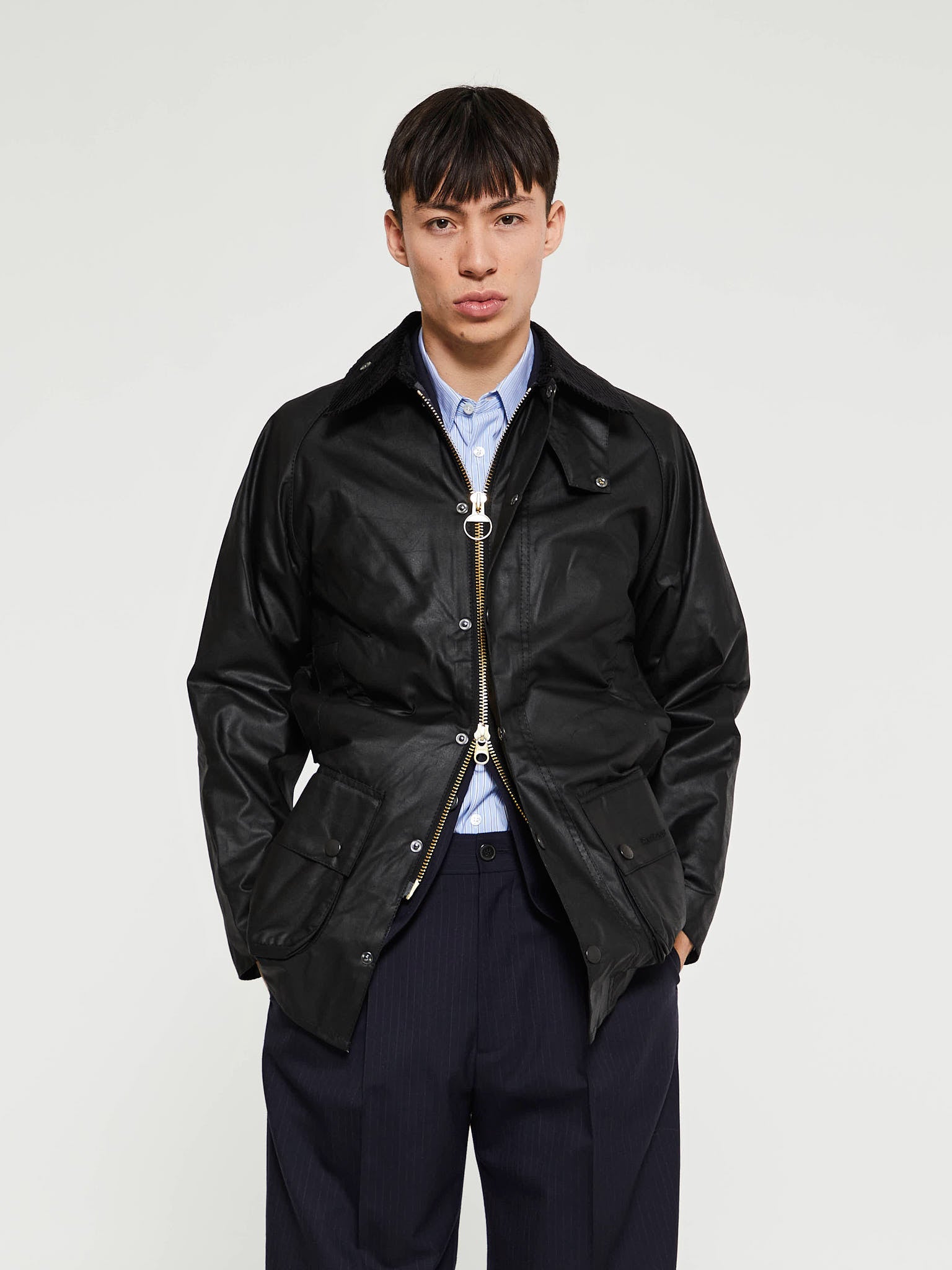 Barbour Beaufort Wax Jacket in Black – Stoy