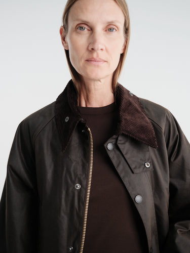 Barbour - OS Bedale Wax Jacket in Dark Brown