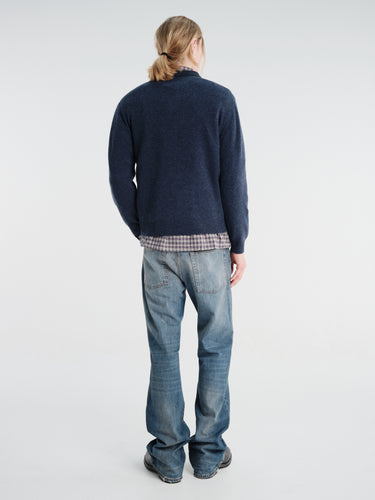 Beams Plus - Knit Polo 9G in Navy