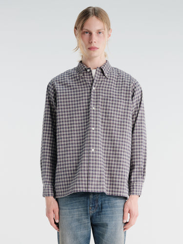 Beams Plus - Open B. D. Dobby Plaid in Navy