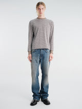 Beams Plus - Pocket Tee Multi Stripe in Brown