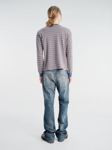 Beams Plus - Pocket Tee Multi Stripe② in Blue