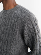Beams Plus - Crew Cable 5G Knitwear in Grey