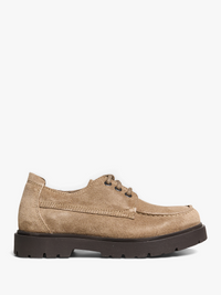 Birkenstock - Highwood Moc Lace Low Suede Leather Shoes in Gray Taupe