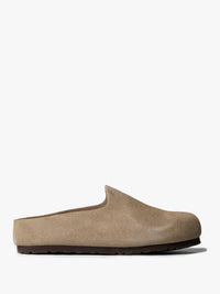 Birkenstock - Amsterdam Wrapped Suede Leather Narrow Shoes in Taupe
