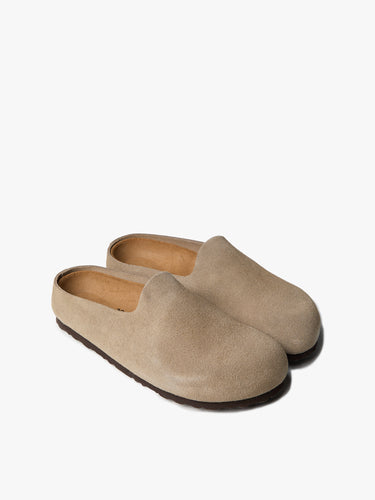 Birkenstock - Amsterdam Wrapped Suede Leather Narrow Shoes in Taupe
