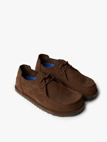 Birkenstock - Utti Lace Suede Leather Shoes in Carafe