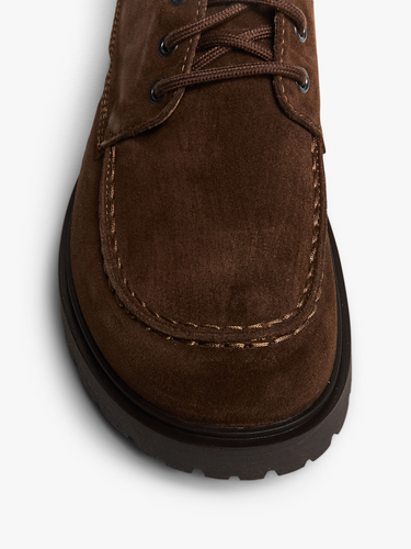 Birkenstock - Highwood Moc Lace Low Suede Leather Shoes in Carafe