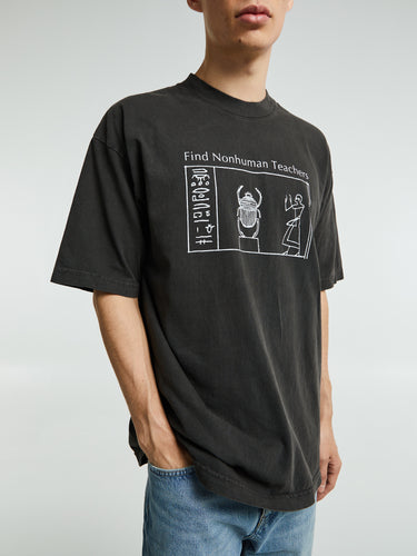 Cactus Store - Nonhuman Teachers T-Shirt in Washed Black