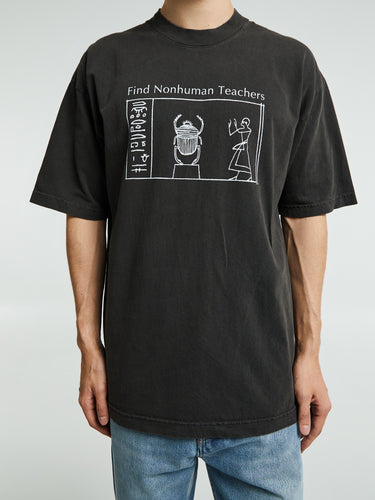 Cactus Store - Nonhuman Teachers T-Shirt in Washed Black