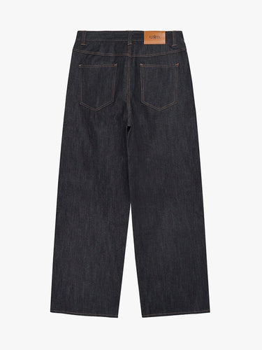 Calm. - Baggy Raw Indigo Jeans