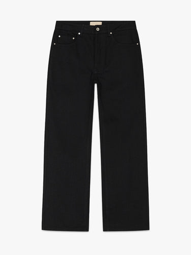 Calm. - Straight Raw Jeans in Black