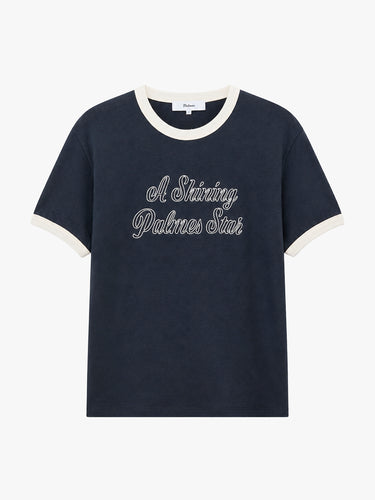Palmes - Star Ringer T-Shirt in Navy
