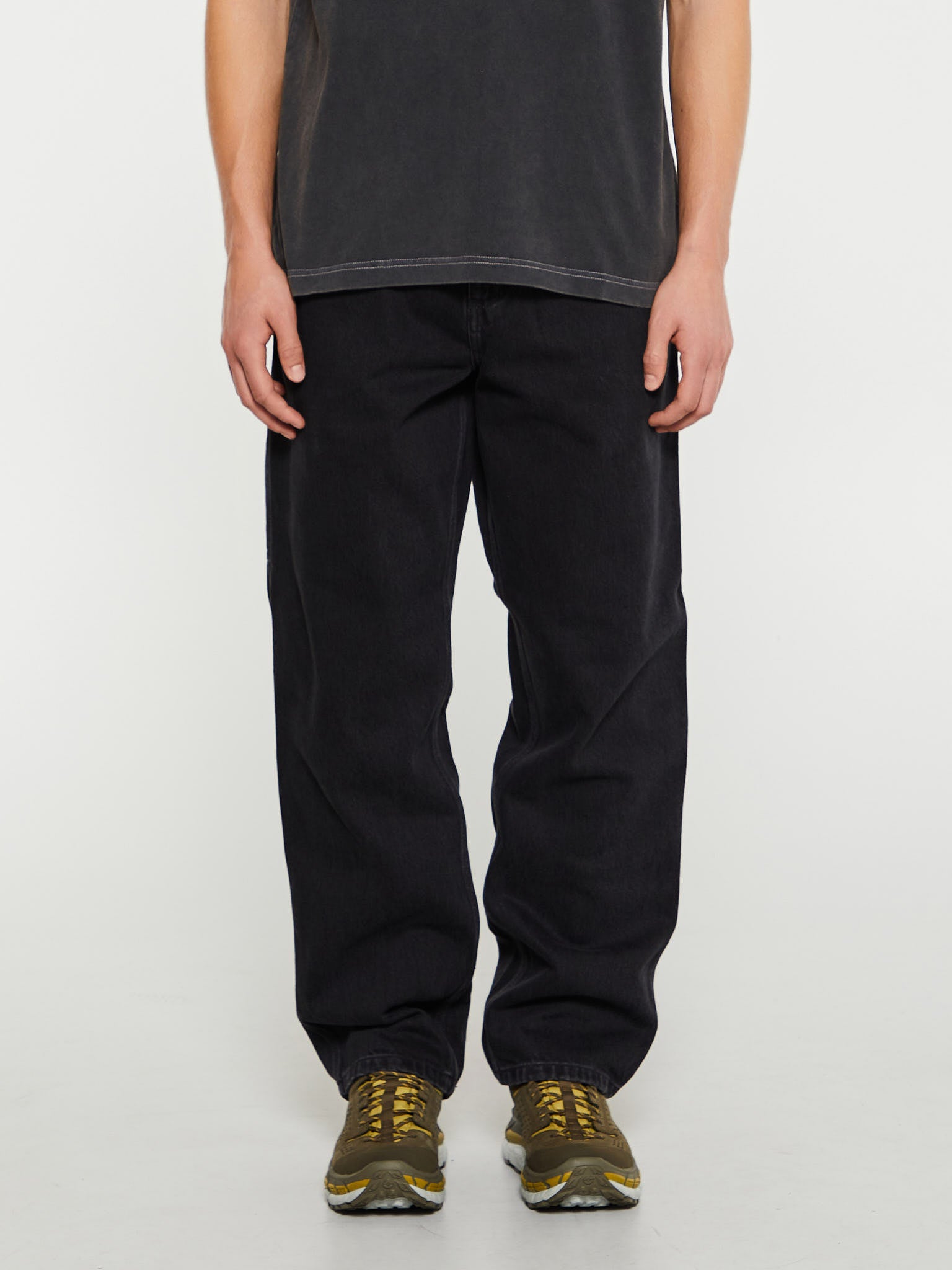 Carhartt - Single Knee Pants in Black Stone Washed