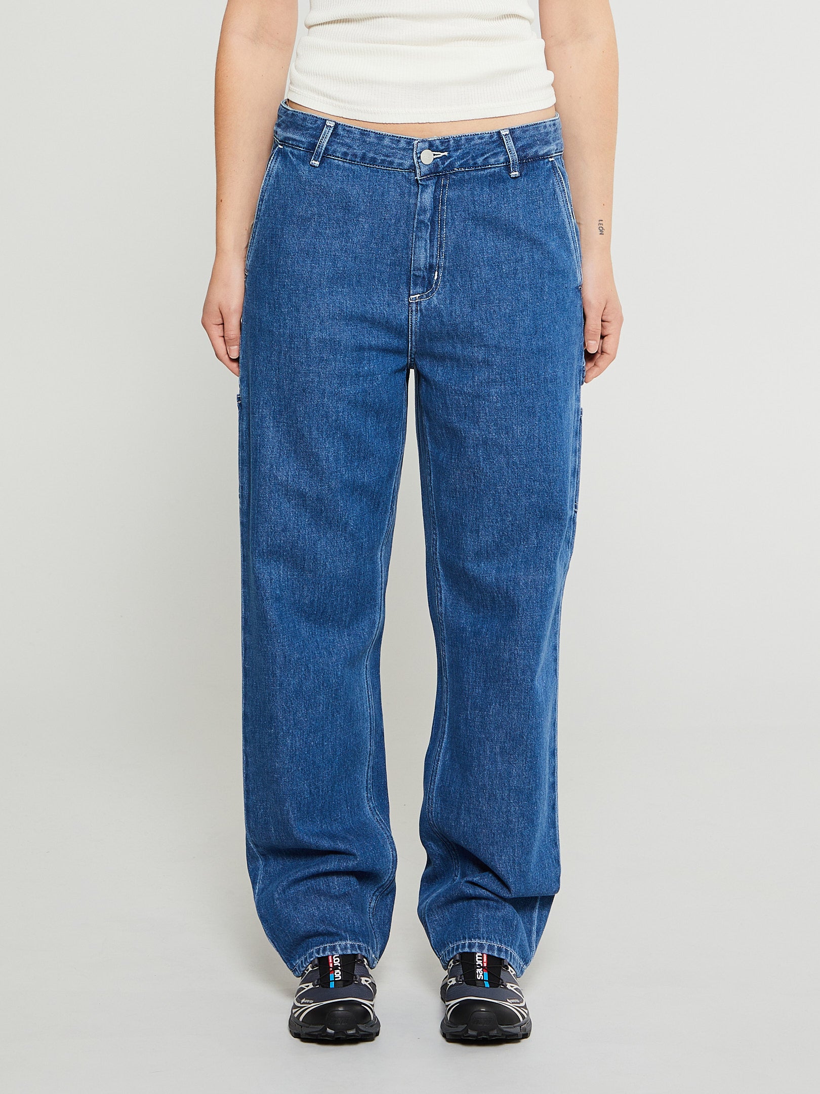 Carhartt WIP - W' Pierce Pant Straight in Blue Stone Washed – stoy