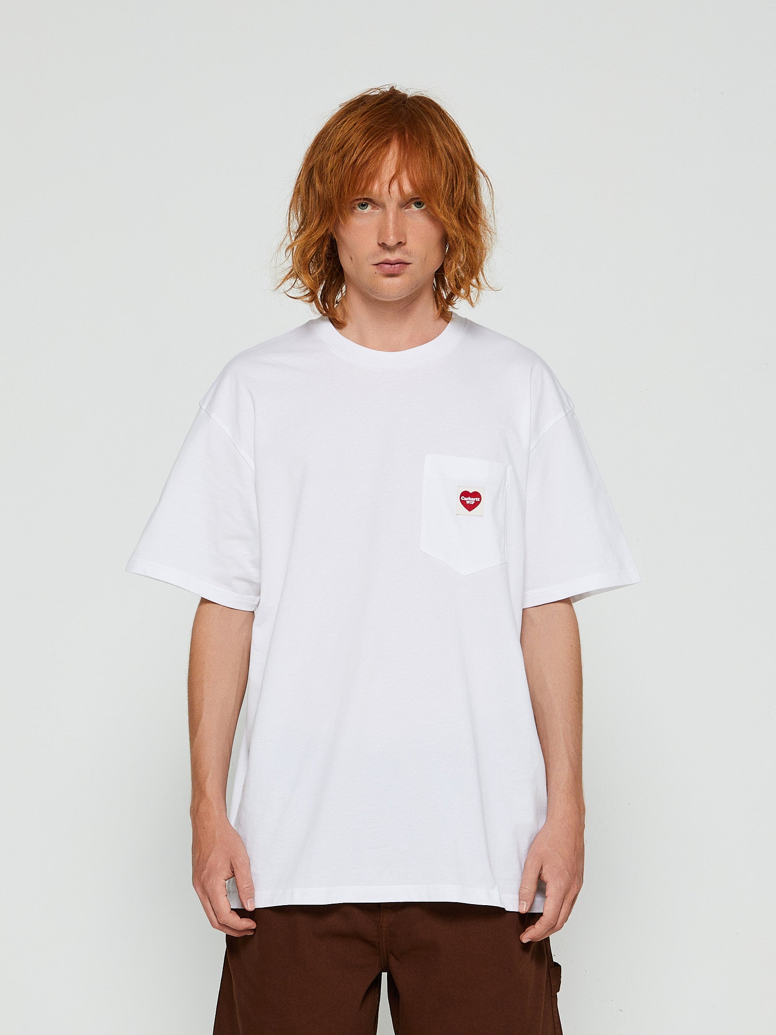 Pocket Heart T-Shirt i Hvid
