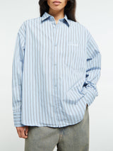 Carhartt WIP - W' Grimsby Shirt in Grimsby Stripe, Blue Fog