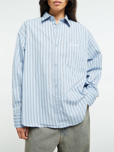 Carhartt WIP - W' Grimsby Shirt in Grimsby Stripe, Blue Fog