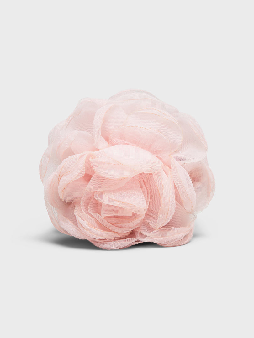 Pale pink sale flower hair clip