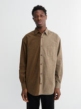 Comme des Garçons Homme - Double Check Shirt in Khaki and Brown