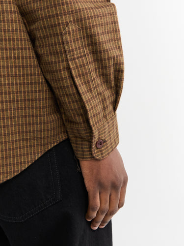 Comme des Garçons Homme - Double Check Shirt in Khaki and Brown