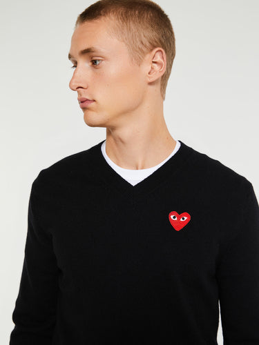Comme des Garçons PLAY - Knit Pullover in Black