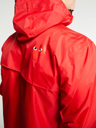 Comme des Garçons PLAY - CDG Play x K Way Full Zip Packable Jacket in Red