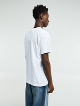Comme des Garçons PLAY - T-SHIRT EMBLEM X METALSTONE IN White and Red