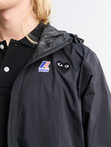 Comme des Garçons PLAY - CDG Play x K Way Full Zip Packable Jacket in Black