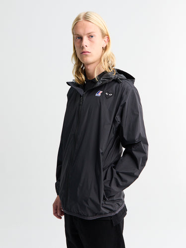 Comme des Garçons PLAY - CDG Play x K Way Full Zip Packable Jacket in Black