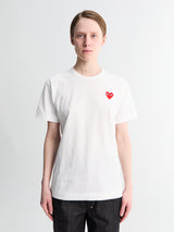 Comme des Garçons PLAY - Red Heart T-Shirt in White