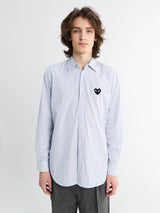 Comme des Garçons PLAY - Shirt with Black Emblem in Blue