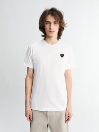 Comme des Garçons PLAY - Black Heart T-Shirt in White
