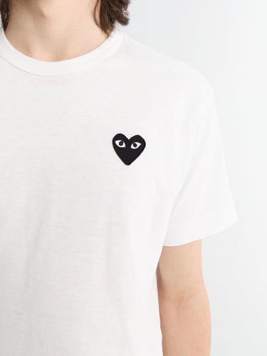 Comme des Garçons PLAY - Black Heart T-Shirt in White