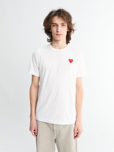 Comme des Garçons PLAY - Red Heart T-Shirt in White