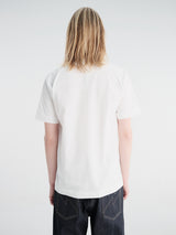 Comme des Garçons PLAY - U T-Shirt Red Emblem Knit in White