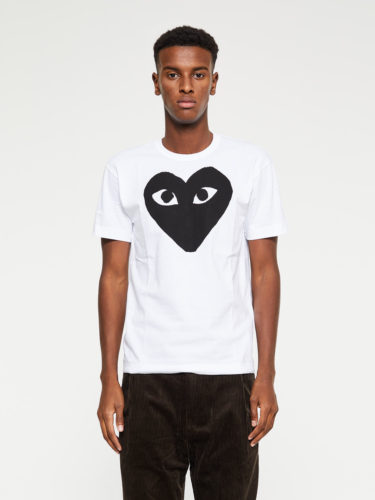 Comme des Garçons PLAY Black Heart T-Shirt in White – Stoy