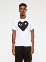 Comme des Garçons PLAY - Black Heart T-Shirt in White