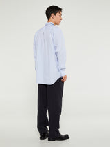 Comme des Garçons PLAY - Shirt with Black Emblem in Blue