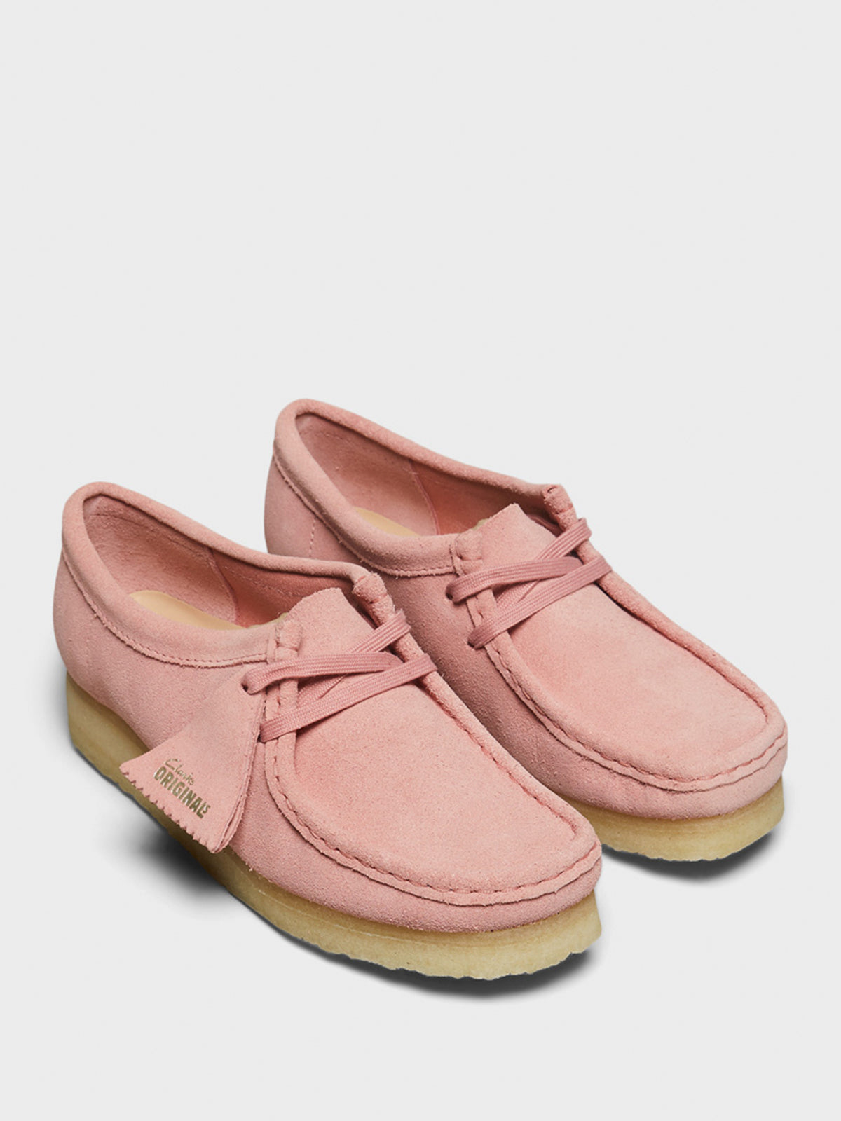 Women's Wallabee Shoes in Blush Pink Suede