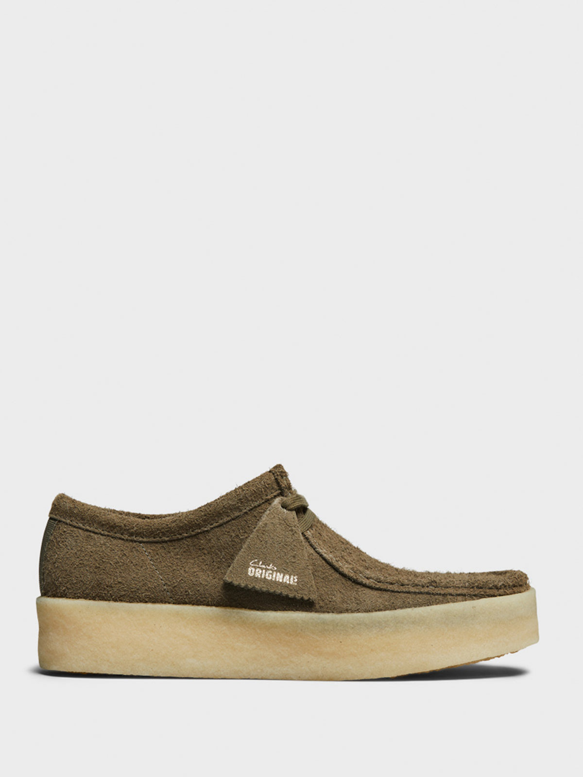 Clarks - Wallabee Cup Shoes in Pale Khaki Suede