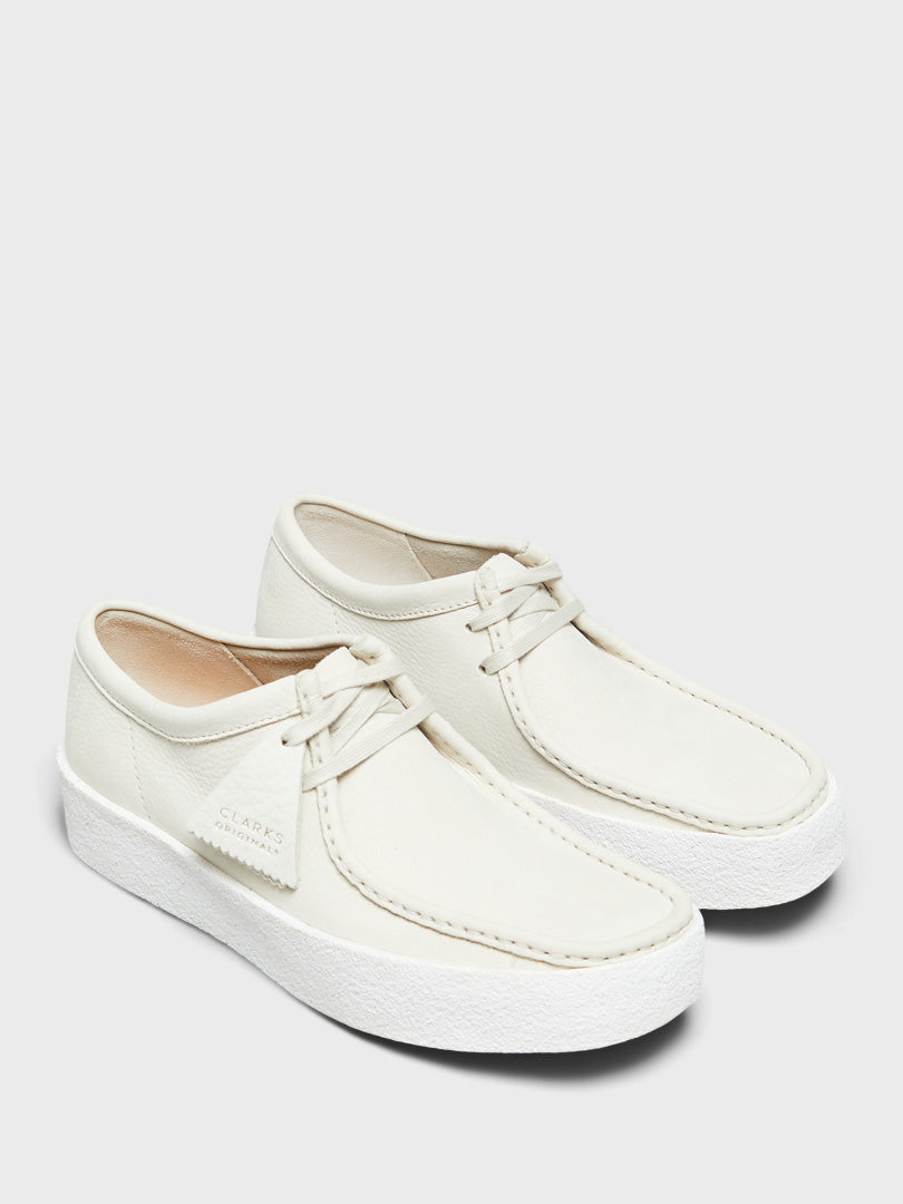 Wallabee Cup Shoes in White Nubuck